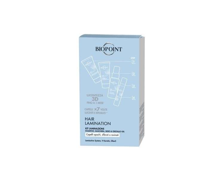 Biopoint Hair Lamination Kit: 3D Shine Shampoo 20ml + Reconditioning Mask 20ml + Laminating Serum 20ml + Sublimator Gel Crystal 8ml