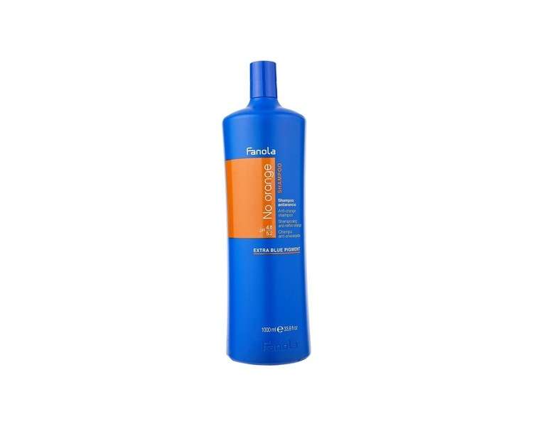 Fanola No Orange Shampoo Anti-Orange Tones Shampoo for Neutralizing Copper Orange and Red Tones with Immediate Toning Action for Dark Colored Hair 1000 Citrus 1L