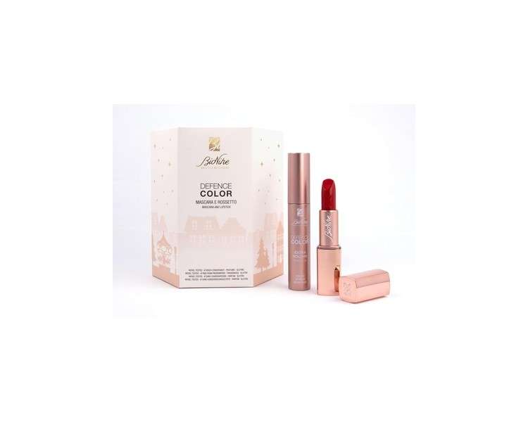 BioNike Women's Gift Set Defence Color - Creamy Velvet Lipstick Ultra Comfort No. 110 Rouge 3.5ml and Mascara Extra Volume Black 11ml