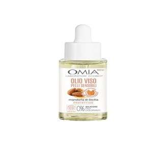 Omia Face Oil for Sensitive Skin with Sicilian Almond Soothing Facial Treatment Moisturizing and Protective 30ml
