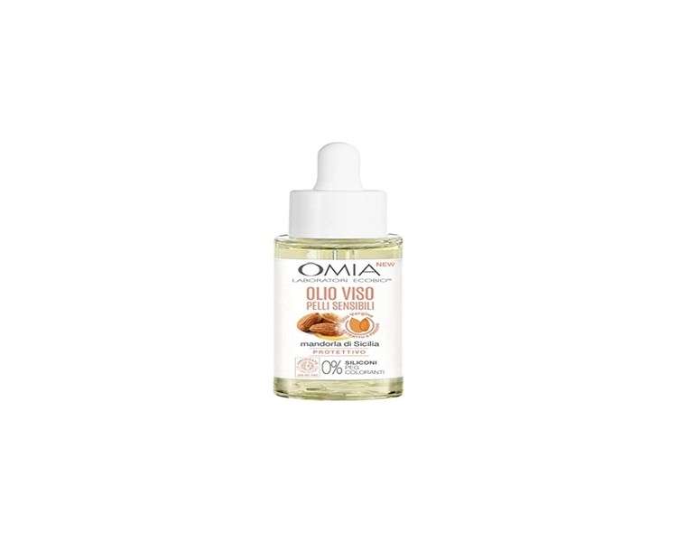 Omia Face Oil for Sensitive Skin with Sicilian Almond Soothing Facial Treatment Moisturizing and Protective 30ml