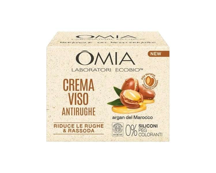 Omia Anti-Wrinkle Face Cream with Moroccan Argan and Hyaluronic Acid 50ml