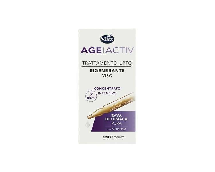 Matt Age Activ Ampoule Facial Treatment Shock Regenerating Face Pure Snail Slime 7 Day Application