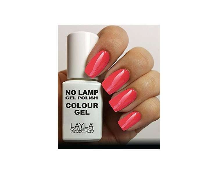 Layla Cosmetics Milano No Lamp Polish Colour Gel Rich Coral 10ml