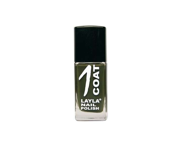 Layla Cosmetics 1 Coat Nail Polish Vert Noir 0.017L