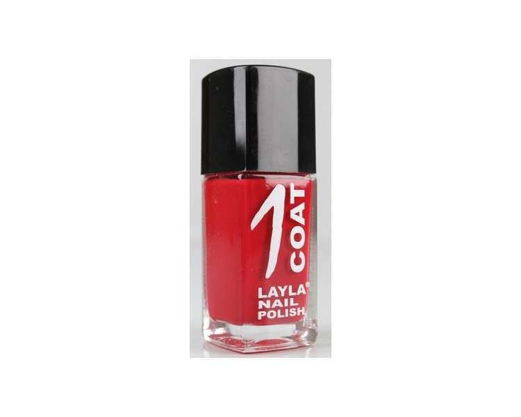 Layla Cosmetic 1 Coat Nail Polish 17ml Devil Wears Red Berry Red K29-H