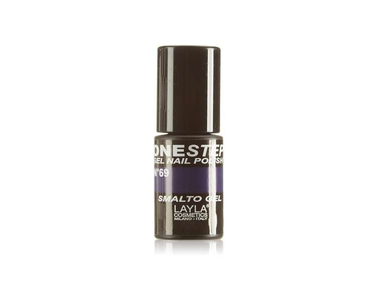 Layla Cosmetics One Step Gel Nail Polish Purple Panic 5ml