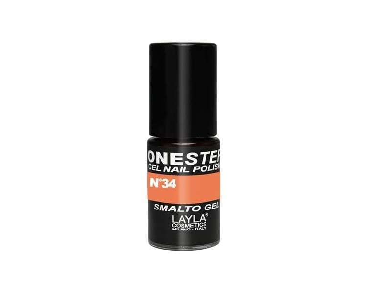 LAYLA COSMETICS One Step Gel Nail Polish Orange Fluo Number 34