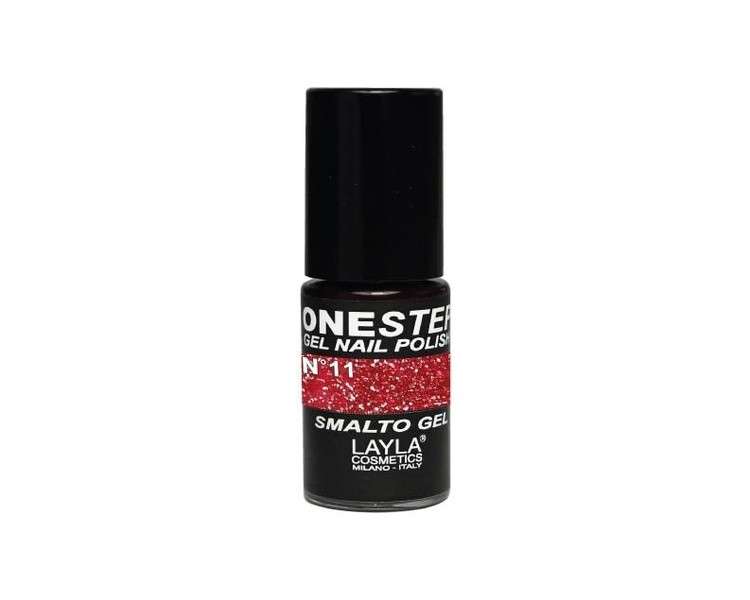 LAYLA COSMETICS One Step Gel Nail Polish Red Comet Number 11