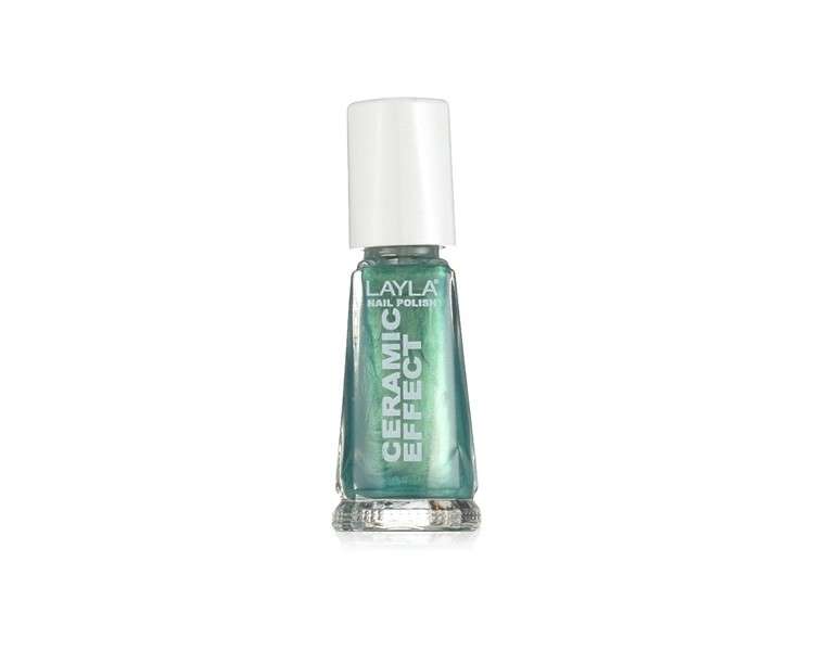 Layla Cosmetics 1243R23-072 Ceramic Effect Nail Polish - Green Illusion 0.01l