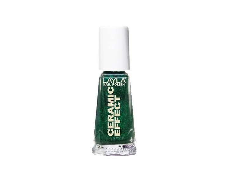 Layla Ceramic Effect Nail Polish N.54 Green Galaxy