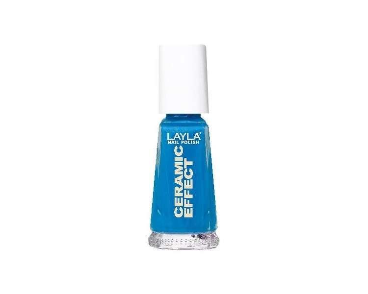 Layla Cosmetics 1243R23-038 Ceramic Effect Nail Polish Aquamarine 0.01l