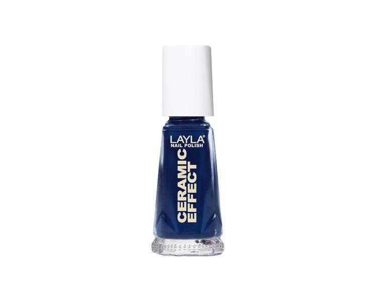 Layla Ceramic Effect Nail Polish Metallic Blue 1.9 Ounce