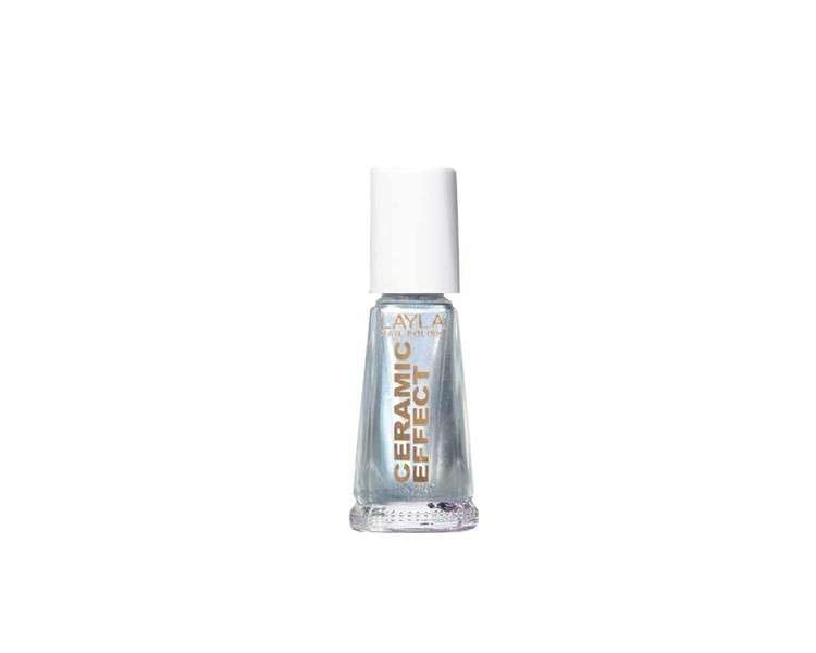 Layla Cosmetics 1243R23-027 Ceramic Effect Nail Polish Pure Silver 10ml