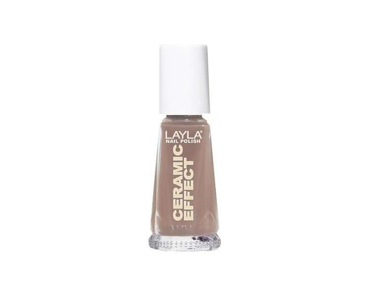 Layla Cosmetics 1243R23-020 Ceramic Effect Nail Polish Mocha 0.01l