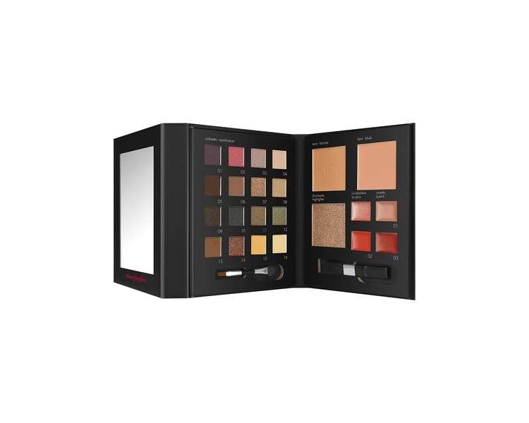 Deborah Milano Make Up Book Volume 2 Warm Tone Gift Bag FSC Paper with Eyeshadow, Lipstick, Gloss and Powders in Different Finishes and Colors