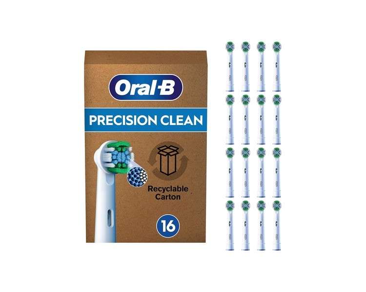 Oral-B Pro Precision Clean Electric Toothbrush Head X-Shape and Angled Bristles 16 Count