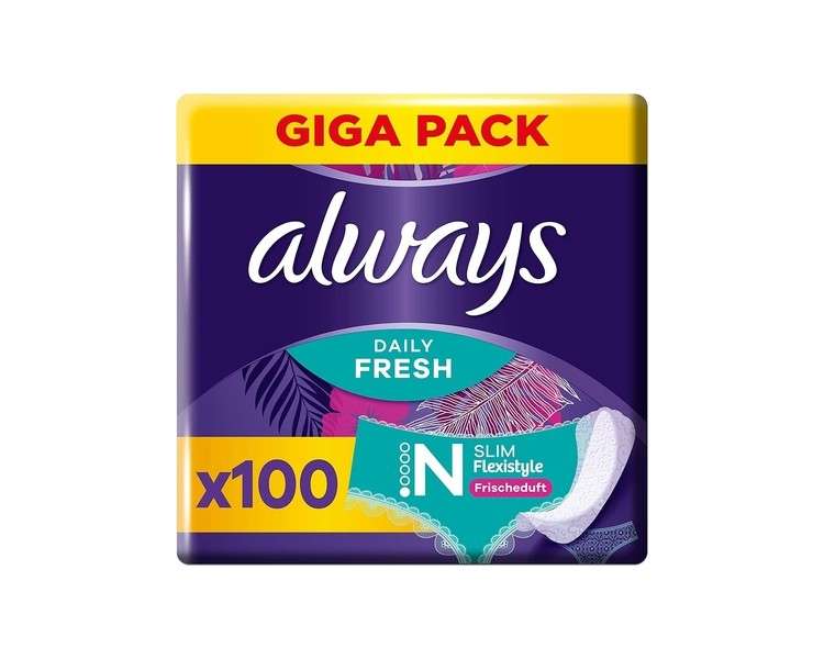 Always Dailies Slim Fresh Normal Panty Liners 100 Pads