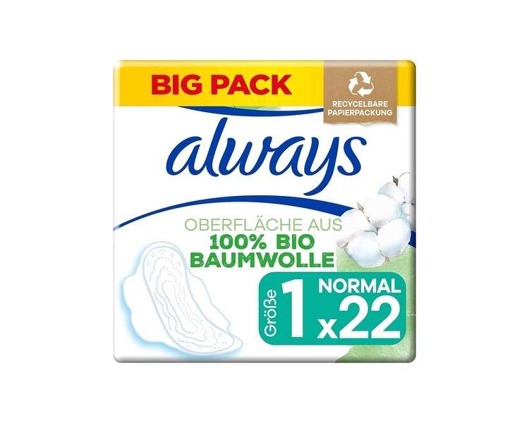 Always Cotton Protection Ultra Normal Sanitary Pads with Wings 22 Pieces