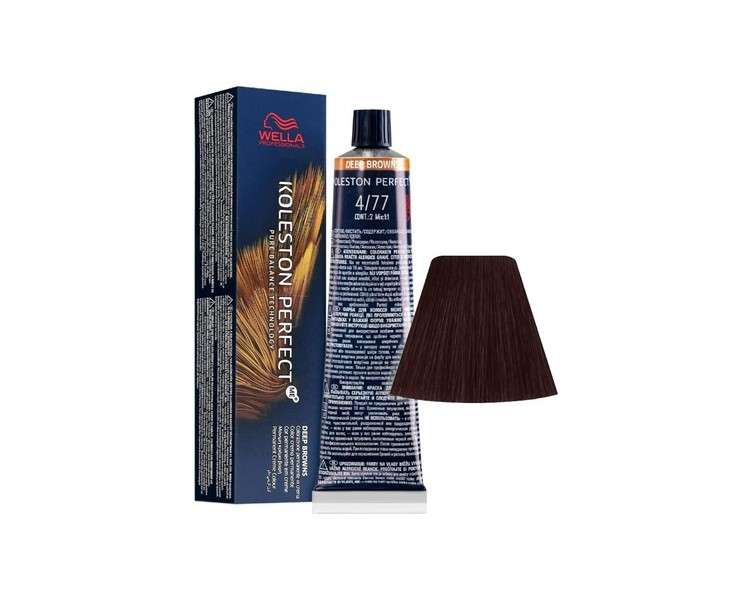 Wella Koleston Perfect Me+ Hair Color 4/77 Deep Browns 60ml