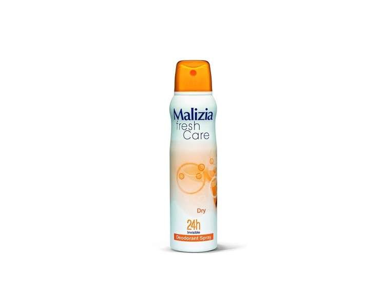 Malizia Fresh Care Dry 150ml 24h Invisible Deodorant Spray No Aluminium Salts