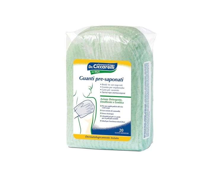 Dr. Ciccarelli Body Hygiene Ready-to-Use Soap Mitt 20-Piece