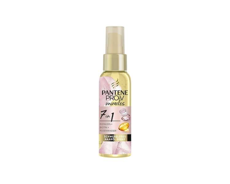 Pantene Pro-V Miracles 7-in-1 Weightless Hair Oil Spray 100ml with Castor Oil Biotin Rose Water Beauty Care
