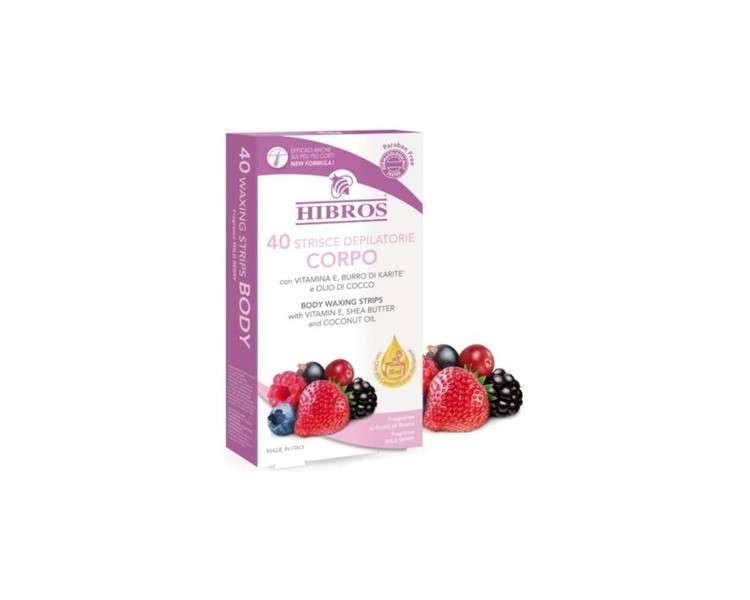 HIBROS Body Fruits Wild Depilatory Strips 40 Strips