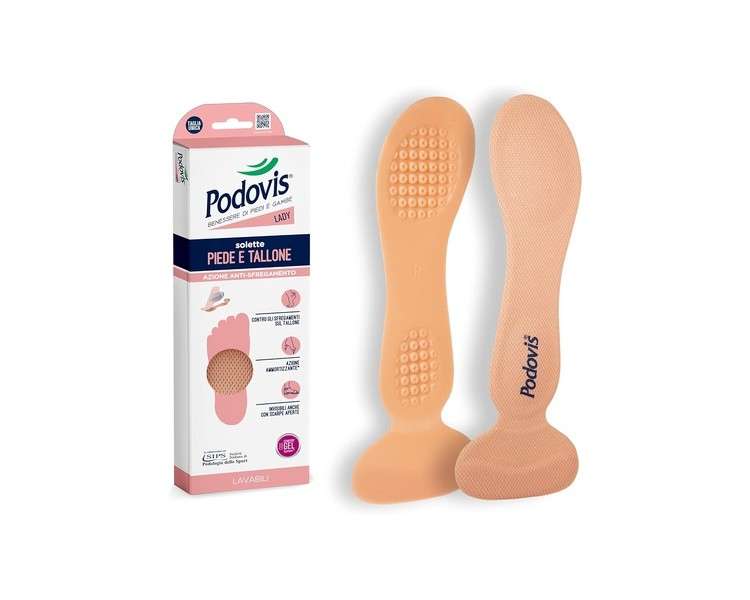 Podovis Foot & Heel Insole Prevents Shoe Breakage at the Heel Prevents Forefoot 36-41 cm