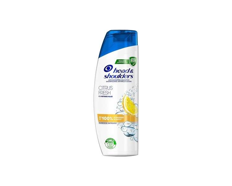 Head & Shoulders Citrus Fresh Anti-Dandruff Shampoo Up to 100% Dandruff Protection for Hair and Scalp Clinically Proven Dermatologically Tested 300ml