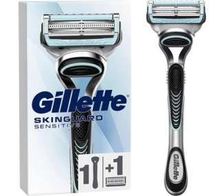 Gillette SkinGuard Sensitive Men's Razor with Skin Protection + 1 Razor Blade