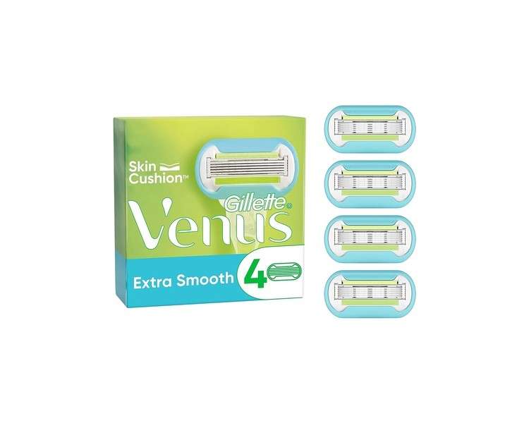 Replacement Blades for Gillette Venus Extra Smooth Women's Razor 5 Blades for an Extremely Close Shave