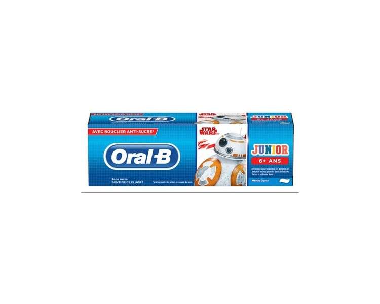 Oral-B Junior Fluoride Toothpaste Sugar Free 75ml - Star Wars BB-8