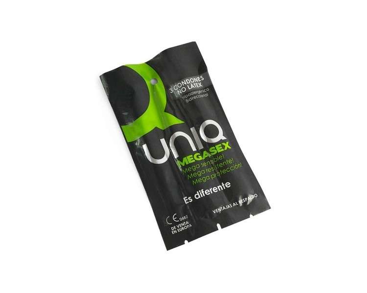 UNIQ Magasex Mega Sensitive Condoms - Pack of 3