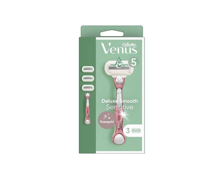 Gillette Venus Deluxe Smooth Sensitive Women's Razor 3 Pieces - Pack of 3