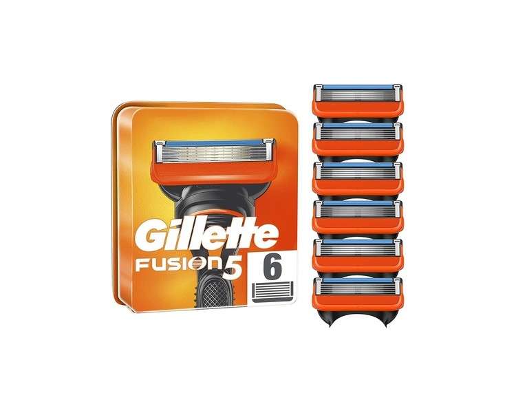 Gillette Fusion5 Lot 6 Refills Pack Shaver Blades Vest Original New