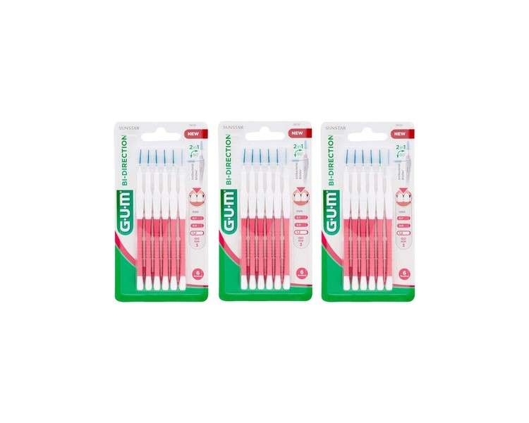 Gum Bi-Direction Interdental Brushes 1.2mm Pink