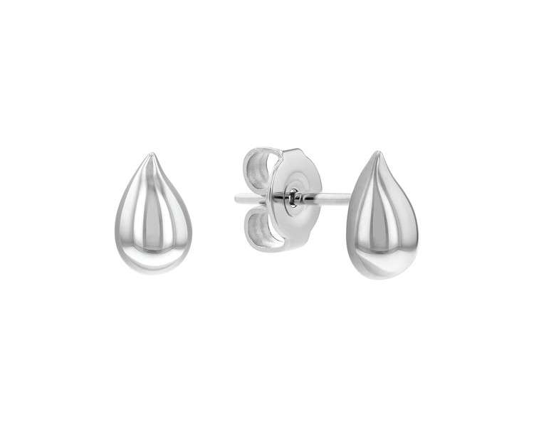 Calvin Klein Women's Stud Earrings Sculptured Drops Collection Stainless Steel Silver