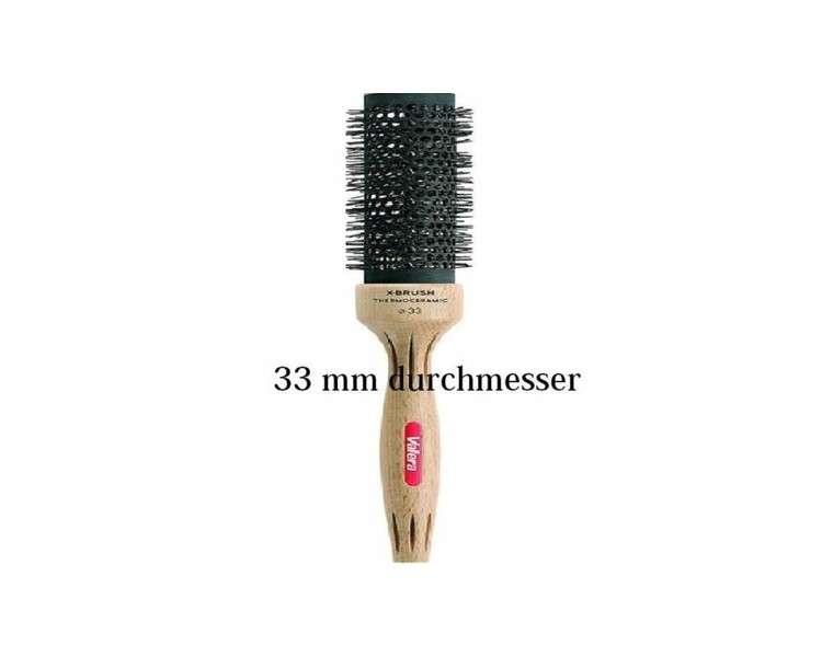 Valera X-BRUSH THERMOCERAMIC 33mm Round Brush Beechwood Handle Swiss TOP-Price