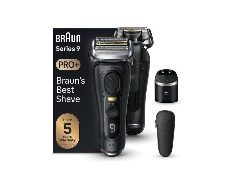 Braun Series 9 Pro+ Electric Shaver with Cleaning Station Wet & Dry 9560cc Black