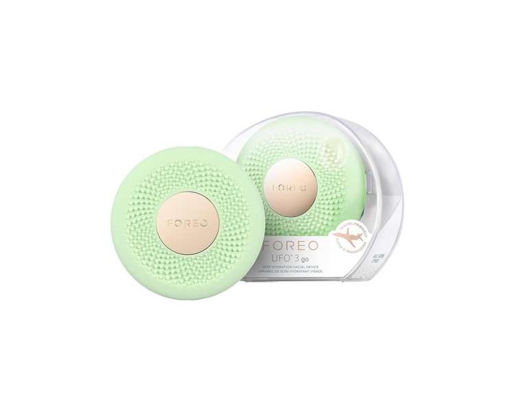 FOREO UFO 3 go Travel-friendly Face Mask Skincare Device with Full Spectrum LED and Red Light Therapy Thermo Therapy T-Sonic Massage Compact - Pistachio