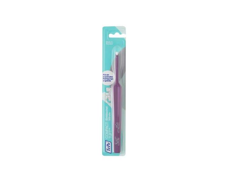 TePe Compact Tuft Toothbrush with Round Brush Head for Thorough Oral Cleaning - Assorted Colors