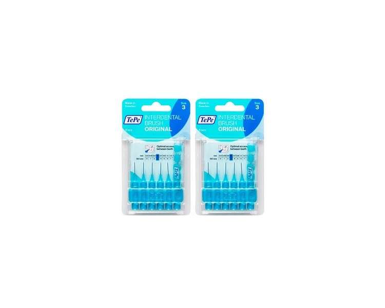 TePe Interdental Brushes 0.6mm Blue Size 3 Original 6 Pcs