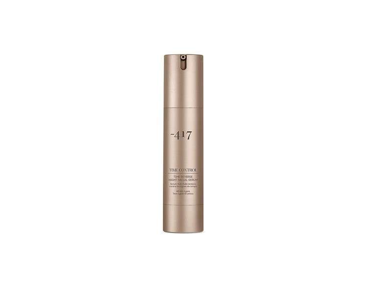 417 Dead Sea Cosmetics Time Reverse Night Facial Serum 1.7 oz. Multi Action Anti Aging Vegan Serum Jojoba Oil Shea Butter Time Control Collection