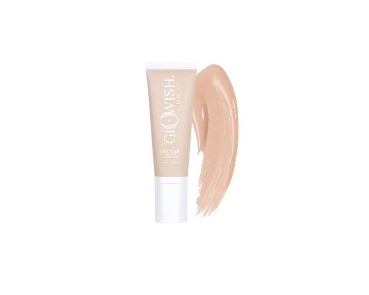 HUDA BEAUTY GloWish Multidew Vegan Skin Tint Foundation 01 Fair 1.35 Fl Oz