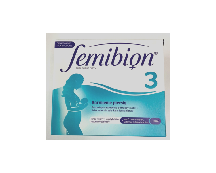 Femibion 3 Breastfeeding 28 Tablets + 28 Capsules Folic Acid DHA Vitamin