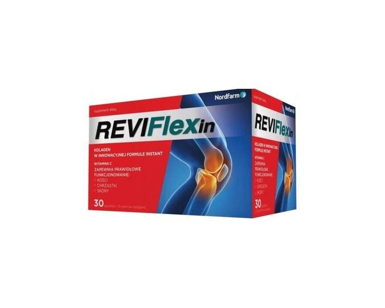 Reviflexin Joint Glucosamine Nord Farm Collagen Vitamin C 30 Bags