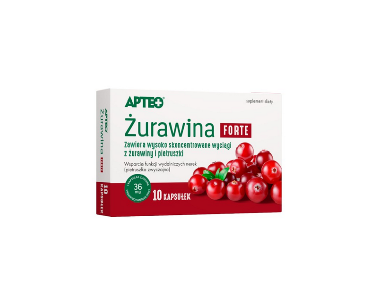 Żurawina Forte 10 Capsules Cranberry Urinary System Bladder