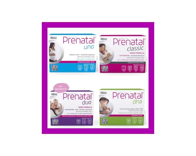 Prenatal DUO DHA CLASSIC UNO Omega 3 EPA DHA Iod Folic Acid Pregnancy