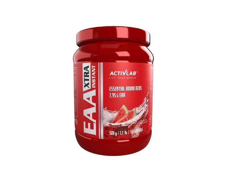 Activlab Eaa Xtra Instant 500g Jar 8 Essential Exogenous Amino Acids with B Vitamins Workout Powder Supplements Watermelon Flavour